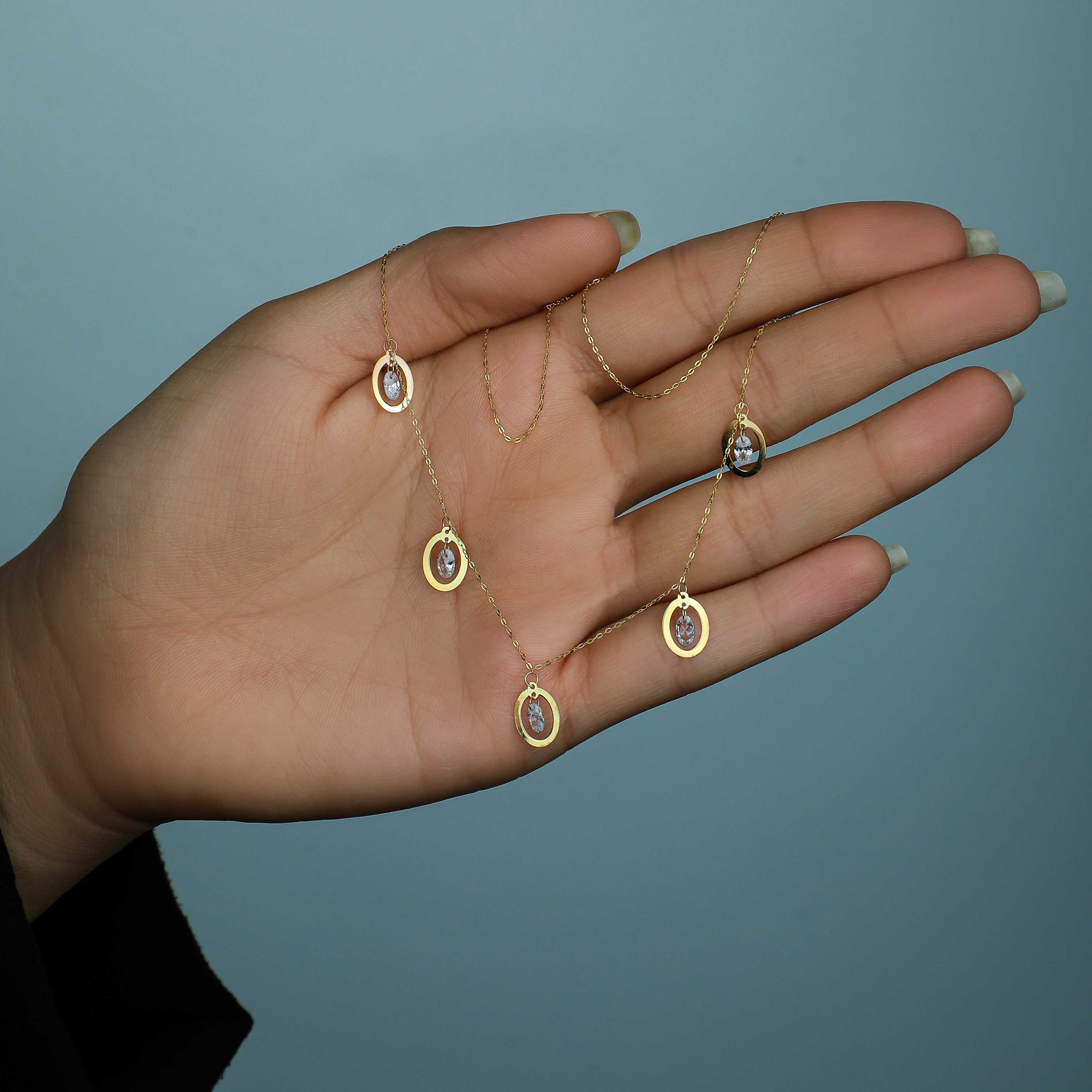 18 karat gold choker, made in Turkey - (H-0948)